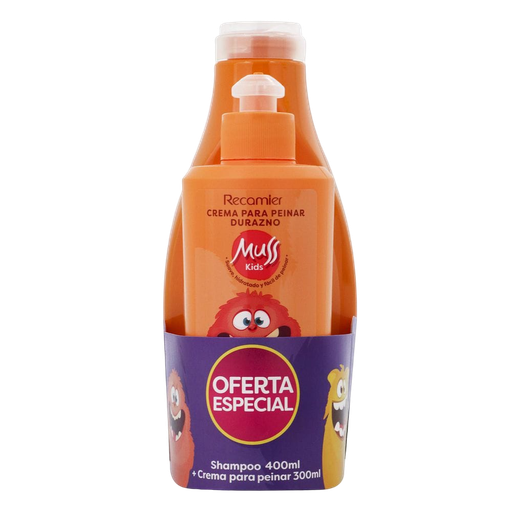[2667] Shampoo Muss Kids Durazno 400ml + Crema peinar Durazno 300g OFERTA