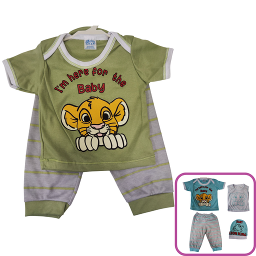[2966] R-ecu Conjunto Malla Leon Baby Verde