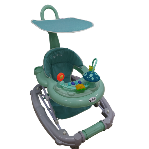 [2993] ACC Andadera Caminador Mecedora CBW10 Posapies Verde-Gris