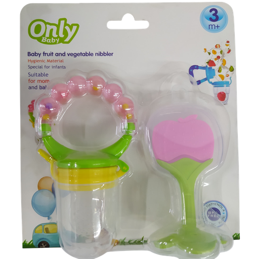 [3106] ACC Dispensador de Fruta Silicona y Rascaencia FZ62C1 Rosado/Manzana
