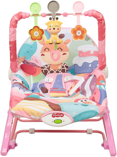 [3141] ACC Silla Mecedora Vibradora Musical Rosada 68153 Jirafa