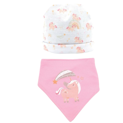 [3265] ACC Set 2 Piezas Gorro + Babero 77084 Rosado