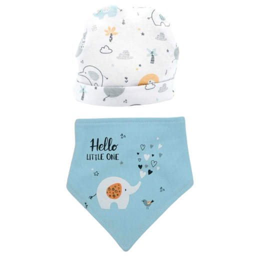[3266] ACC Set 2 Piezas Gorro + Babero 77084 Azul