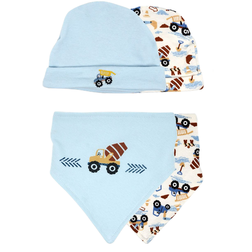 [3269] ACC Set 2 Gorro + 2 Babero Azul 76947