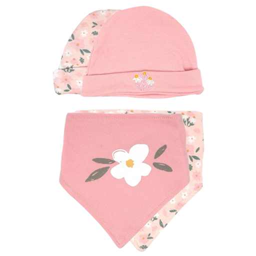 [3270] ACC Set 2 Gorro + 2 Babero Rosado 76947