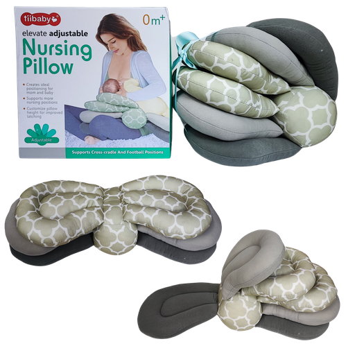 [3276] ACC Cojin de Lactancia Ajustable Gris-Verde 66518