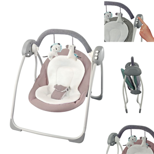 [3302] ACC Silla Mecedora Vibradora Musical Con Movimiento 27259 Rosada