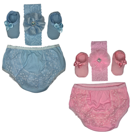 [3337] R324 Trio Calzon Bolero + Balaca + Zapatos Colores Surtidos