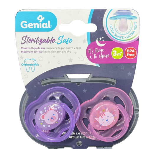 [3400] ACC Mamila GNPR0123 x2 Unidades Morado-Rosado 3+
