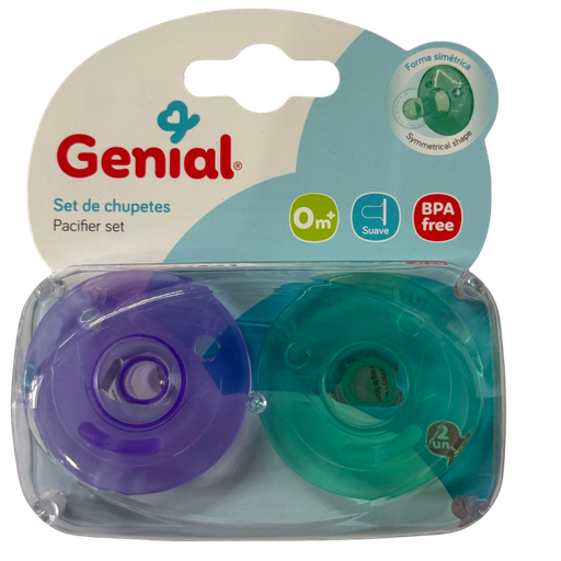 [3411] ACC Mamila GN9316B x2 Unidades Morado-Verde 0+