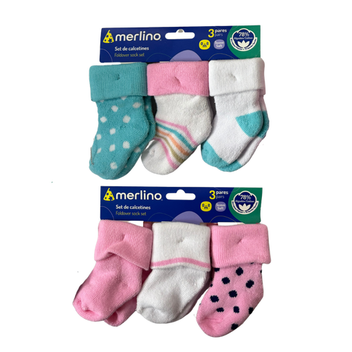 [3468] ACC Medias MRSK07L x3 Pares Colores Surtidos Niña