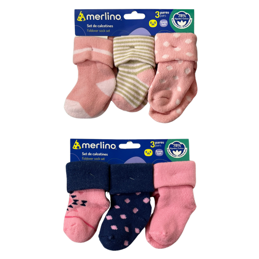 [3512] ACC Medias MRSK09L x3 Pares Colores Surtidos Niña