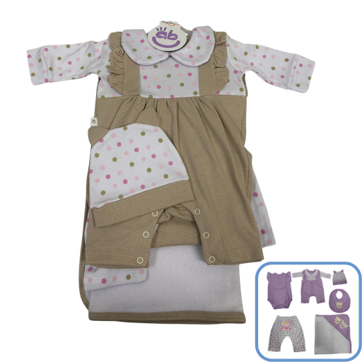 [3516] R7054 Primer Día Cerdita (Línea Premium) Beige Talla:Única