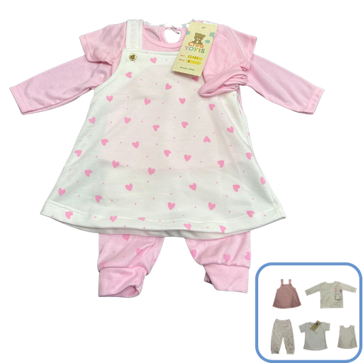 [3590] R12185 Primer Dia Conejita x6 Piezas rosado Talla:Unica