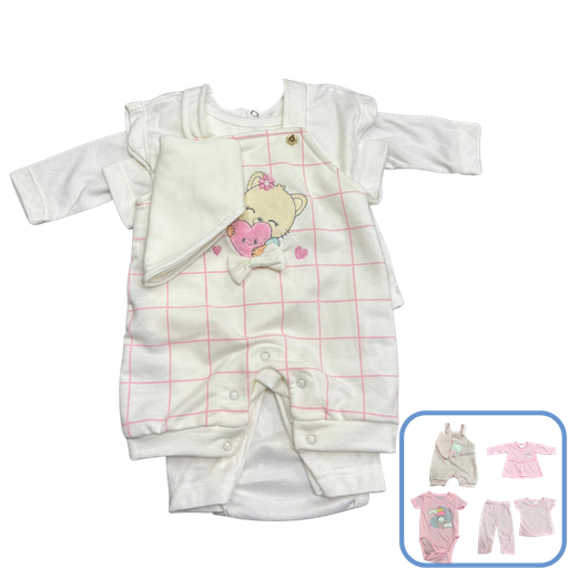 [3595] R12164 Primer Dia Gatita x6 Piezas Blanco Talla:Unica