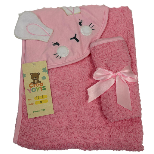 [3608] R0657 Toalla x2 Piezas Rosado