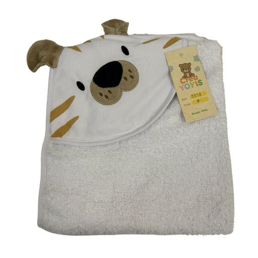 [3613] R0658 Toalla x1 Pieza Blanco-Beige