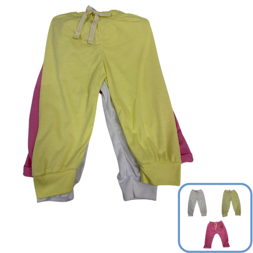 [3622] R0083 Pantalones Niña x3 Colores Surtido Talla 9-12