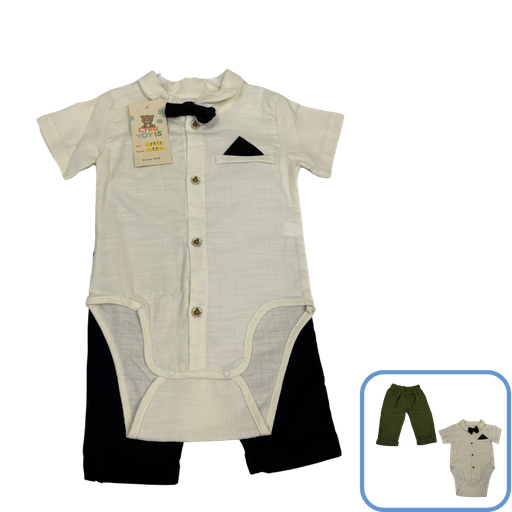 [3669] R7514 Conjunto Smoking x3 Piezas Negro Talla: 9