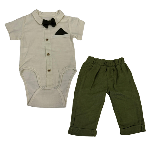 [3671] R7514 Conjunto Smoking x3 Piezas Verde Talla: 12