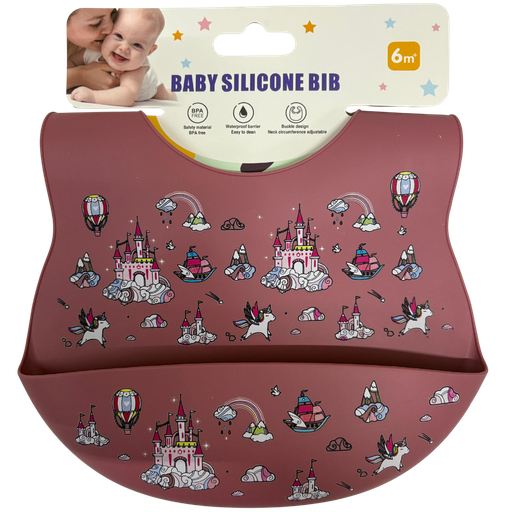 [3756] ACC Babero de silicona YSN160 Morado