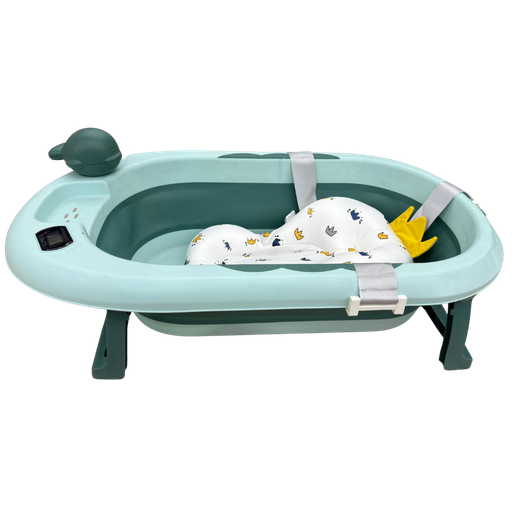[3786] ACC Bañera Plegable Termometro + Maya 470COCO Agua Marina